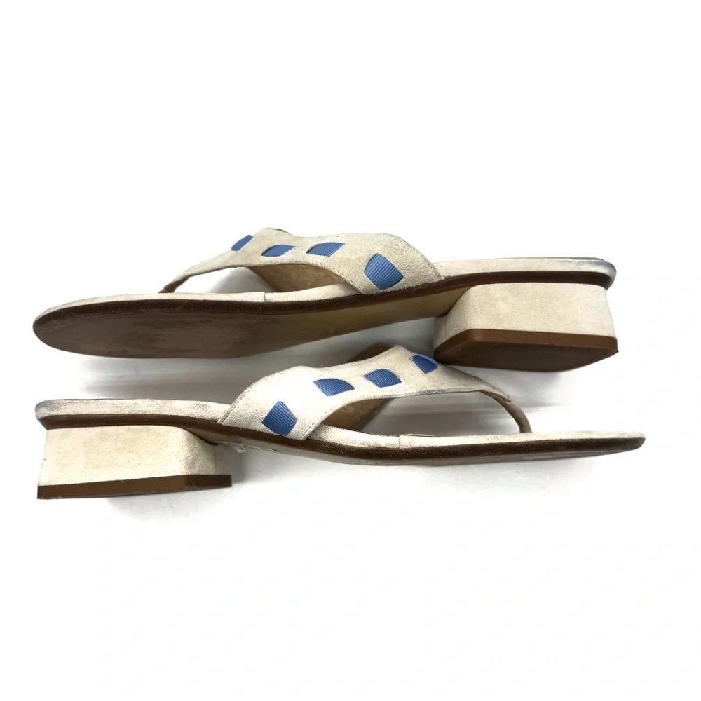 Gioia Dell'Acqua Woven Heeled Thong Sandals